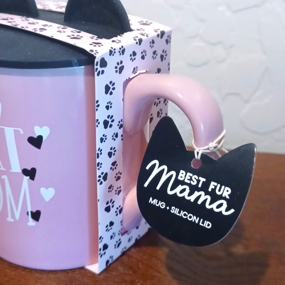 NWT Pink Cat Mom Mug With Silicon Lid - Picture 4 of 4